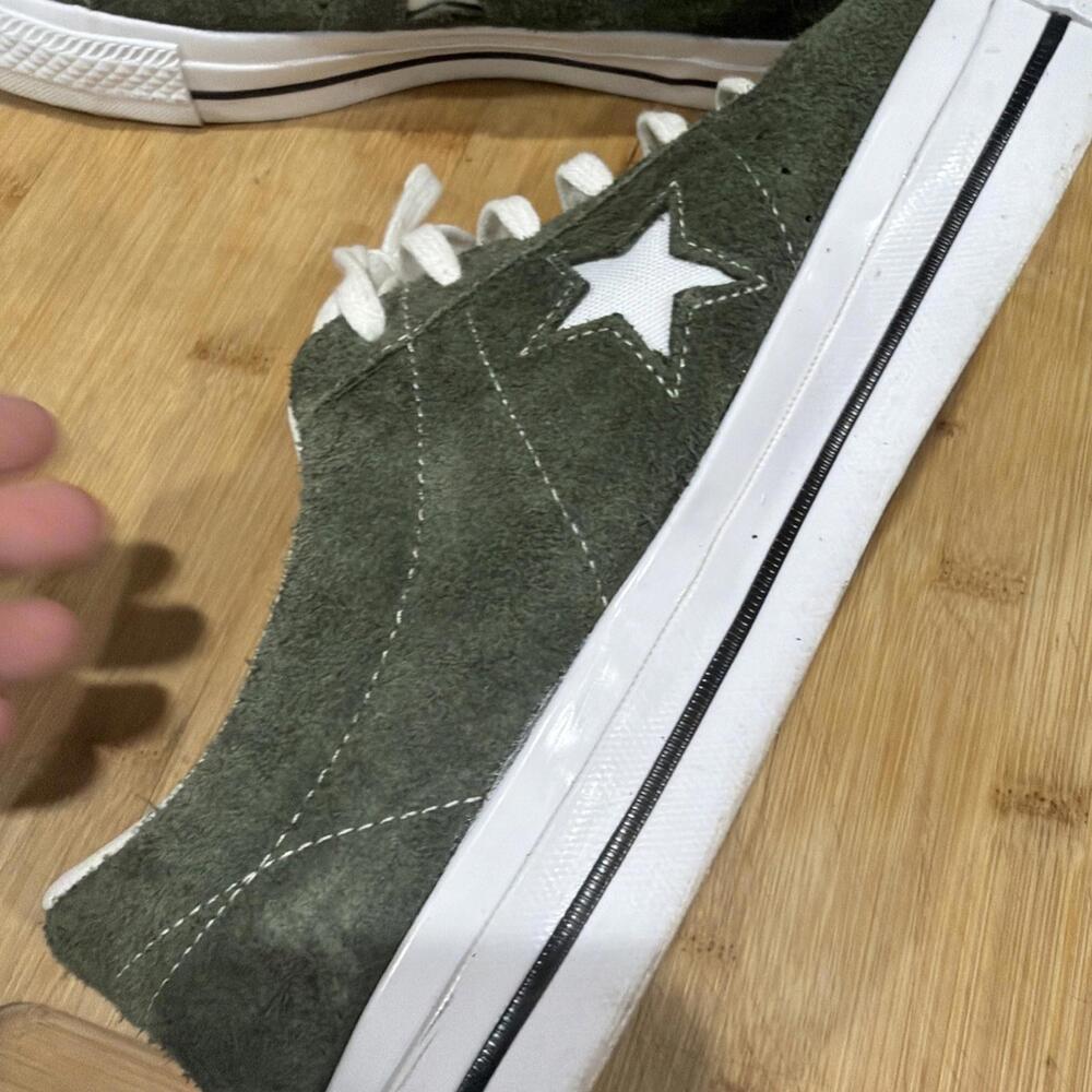 Converse Suede One Star Ox Low Mens size 13 Green White Sneaker Shoe Classic * - Picture 8 of 14